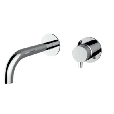 Plieger Napoli robinet mural encastré 1 levier avec bec 18,3 cm incl. partie encastrée chrome