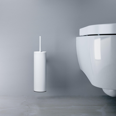 Clou Flat toiletborstelgarnituur wandmodel mat wit SHOWROOMMODEL