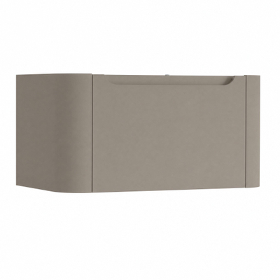 H&R Badmeubelen Juice Wastafelonderkast - 80x45x40cm - afgeronde hoeken - 1 lade - geïntegreerde greep - olive