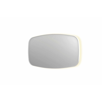 INK SP30 spiegel - 140x4x80cm contour in stalen kader incl indir LED - verwarming - color changing - dimbaar en schakelaar - mat wit