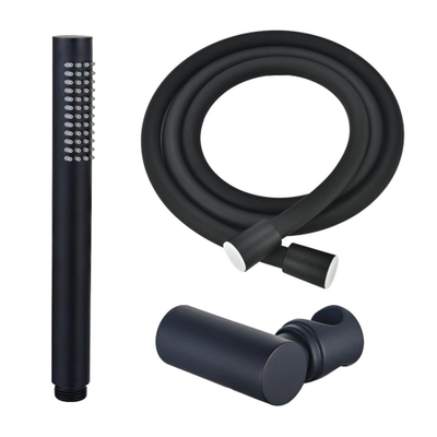 FugaFlow Eccelente Sobrado Ensemble de douchette avec douchette à main, support et flexible lisse Noir