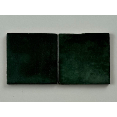 ÉCHANTILLON Terravito Mellina Carrelage mural céramique - 10x10cm - 8mm - Vert foncé