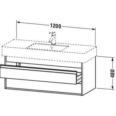 Duravit Ketho Meuble sous-lavabo 120x45.5x41cm basalte