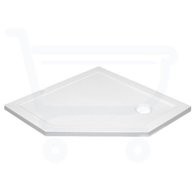 Marenza Diamond Douchebak - 90x90x4cm - vijfhoek - wit