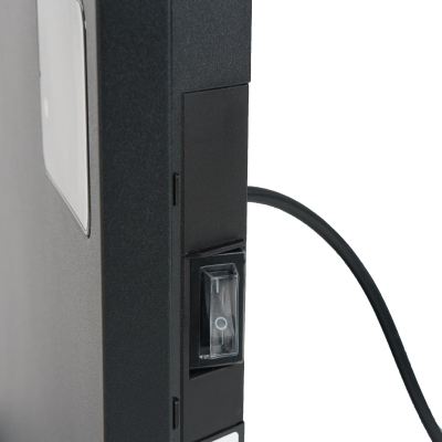 Eurom Alutherm 400XS Radiateur convecteur - 40x42,9cm - IP24 - 400watt - wifi - sol/mur - Horizontal - métal - noir mat