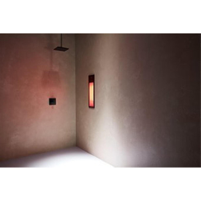 Sunshower Pure Black panneau encastrable infrarouge 19.9x61.9cm half body 1250watt Noir/Aluminium