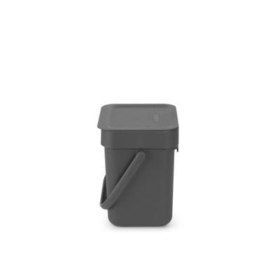 Brabantia Sort & Go afvalbakje - 3 liter - hengsel - donker grijs