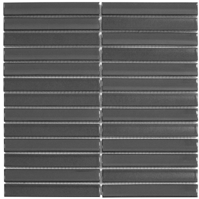 The Mosaic Factory Sevilla mozaïektegel - 30x30cm - 8mm - mat porselein carbon shades of chalk (antraciet)