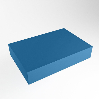 Mondiaz TOP 41 Plateau supérieur - 50x41x12cm - adapté pour plaque de recouvrement - Solid surface - Jeans