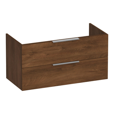 BRAUER Elevate wastafelonderkast 100 excl. opleggrepen 2 softclose lades en 1 sifon uitsparing - Forest Cacao