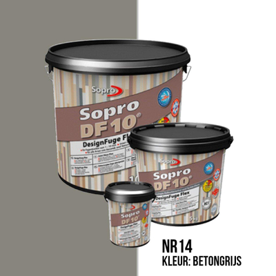 Sopro Mortier à joint pour carrelage de sol et mural Sopro DF 10 Flexible gris béton n° 14 5kg Gris
