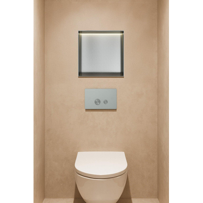 Hotbath &MORE Boîte d'encastrement ou niche murale encastrée - 30x30x10 - sans cadre + LED - Inox 316