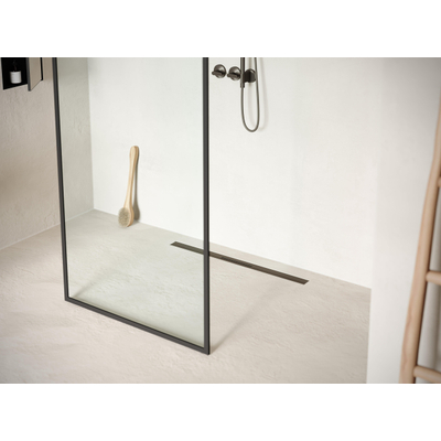 Easy drain R-line Clean Color caniveau de douche 120cm chrome noir brossé