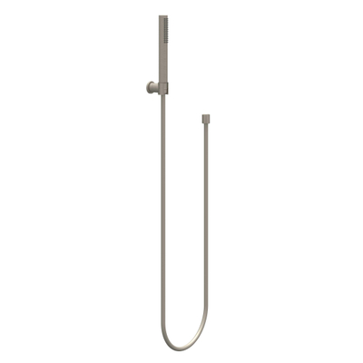 IVY Handdoucheset - 150cm doucheslang - wandhouder - Staafhanddouche - Geborsteld nickel PVD