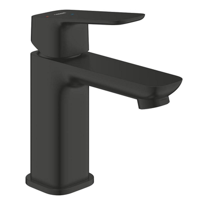 GROHE Cubeo wastafelkraan - s-size - opbouw - 1-gats - voorsprong 10.6cm - eengreeps - mat zwart