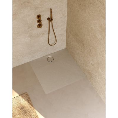 Riho Nuvia Douchevloer - 90x90cm - antibacterieel - purite - pebble grey