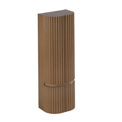 Thebalux Epoque Hoge Kast - 60x40x165cm - 2x ronde deur links - 2x ronde deur rechts - opliggend - Fineer Roquebrun