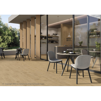 Atlas Concorde Solution Would Vloer- en wandtegel - 22,5x90cm - 8mm - gerectificeerd - (Bruin)