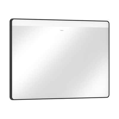 Hansgrohe Xarita Lite Q Miroir - 100x70cm - éclairage led - Horizontal - interrupteur mural - Noir mat