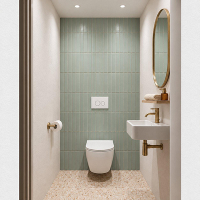 Adema Salina 2.0 Toiletset - 48.5x36x32cm - diepspoel - spoelrandloos - QeramiQ inbouwreservoir - softclose - quickrelease - toiletzitting - mat witte metalen bedieningsplaat - ronde knoppen - wit