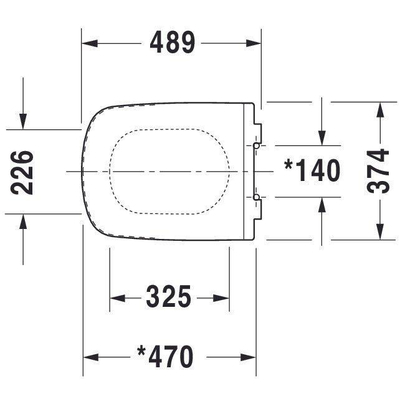 Duravit DuraStyle WC-zitting 37.5x48.9x5cm met quickrelease Kunststof wit Glanzend