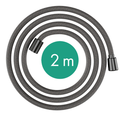 Hansgrohe Designflex flexible de douche textile 200cm chrome noir brossé