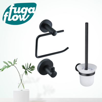 FugaFlow Eccelente Acces ensemble de toilette 3 pièces noir mat