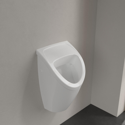 Villeroy & Boch Omnia Compact Urinoir mural avec connexion et fixation cachées avec drapeau Blanc