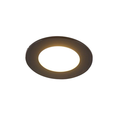 QAZQA Blanca Spot encastrable - lot de 2 - 9x9cm - LED inclus - à 3 intensités réglables - IP65 - Rond - Noir