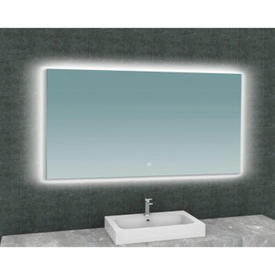 Wiesbaden Soul spiegel rechthoek met LED, dimbaar en spiegelverwarming 140 x 80 cm