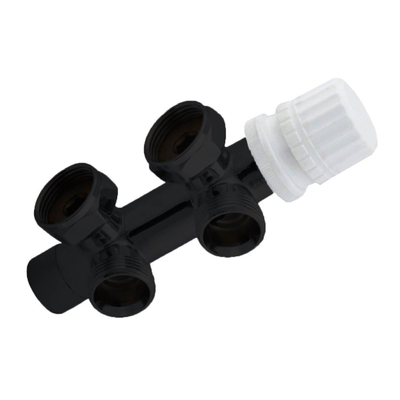 Best Design luxe Bloc de raccordement inférieur coudé 3/4''x3/4'' noir mat