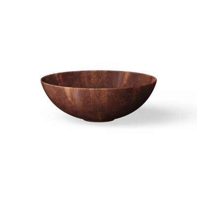 Looox Ceramic raw waskom - 40cm - rond - rust OUTLETSTORE