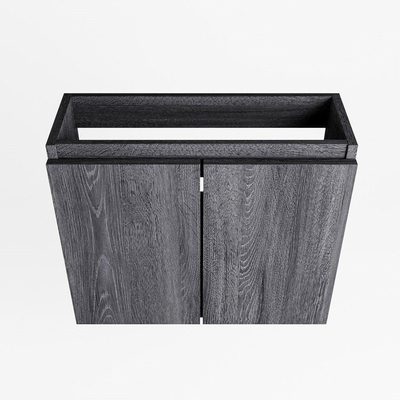 MONDIAZ TURE meuble de toilettes avec 2 portes couleur anthracite 60cm de large