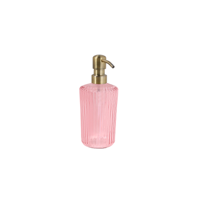 Wellmark x Paveau Handzeep - 350ml - messing pomp - fresh linen - roze glas