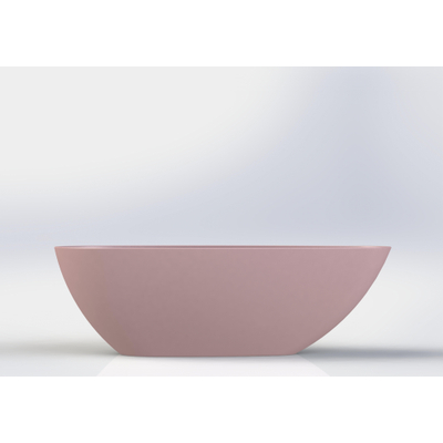 Arcqua Lima baignoire îlot 170x86x54cm marbre coulé mat rose