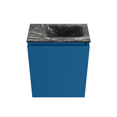 MONDIAZ TURE-DLUX 40cm toiletmeubel Jeans. EDEN wastafel Lava positie rechts. Met 1 kraangat.