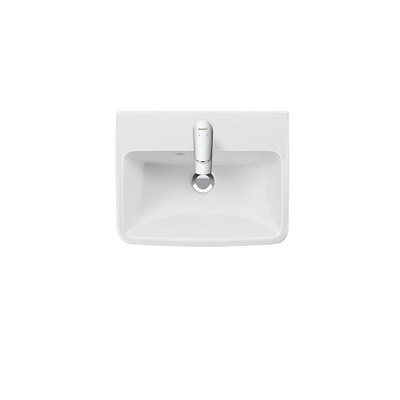 Duravit No.1 - No.1 - wastafel - 500mm - met overloop - 1 kraangat midden - hoogglans wit