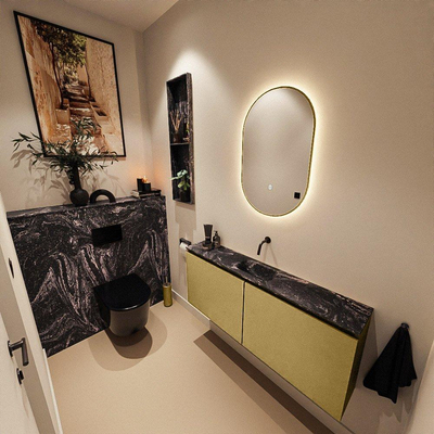 MONDIAZ TURE-DLUX 120cm toiletmeubel Oro. EDEN wastafel Lava positie midden. Zonder kraangat.