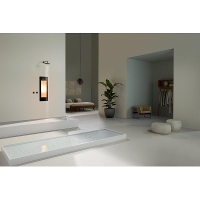 Sunshower Round Small One infrarouge en saillie incl. support mural 95x33x12cm Black