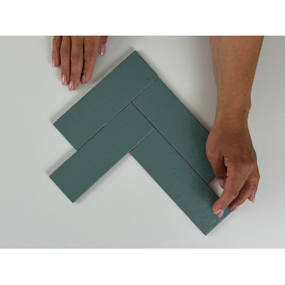 SAMPLE Terravito Nocino wandtegel - 6x18.6cm - Blue Lake mat (blauw)