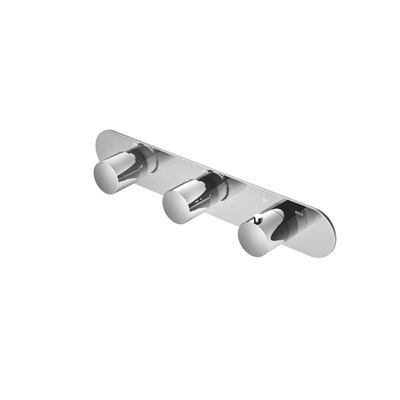 Hotbath Buddy mitigeur thermostatique encastré avec 2 robinets d'arrêt horizontal chrome