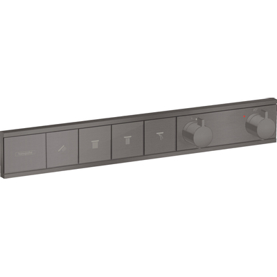 Hansgrohe RainSelect pièce de finition pour robinet de douche encastré thermostatique avec 4 fonctions 59.8x90cm chrome brossé noir