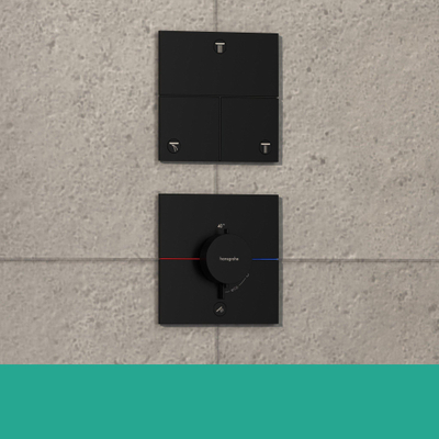 Hansgrohe ShowerSelect Comfort E Mitigeur thermostatique - encastré - 1 fonction - sortie supplémentaire - noir mat