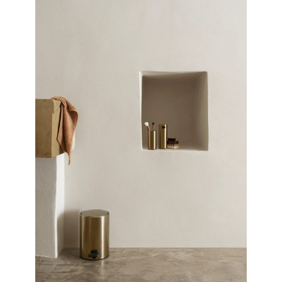 Blomus MODO Poubelle à pédale - 17x17x25 - 3 litres - laiton brossé