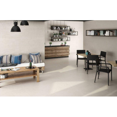 Terravito Adorno carrelage mural et de sol - 75x75cm - 10.5mm - carré - rectifié - aspect béton - crème mat