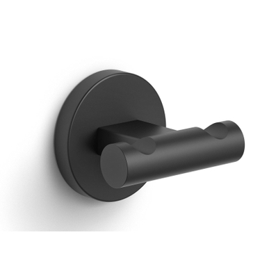 Zack SCALA Handdoekhaak - 7x6x6cm - dubbel - zwart