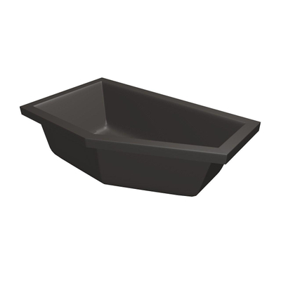 Xenz Society Hoekbad - 160x90x53 - afvoer Midden - Links - acryl - antraciet