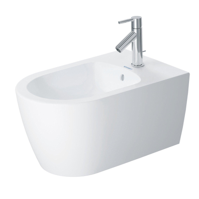 Duravit Me by starck Wandbidet - 37x57cm - met kraangat - met overloop - mat wit
