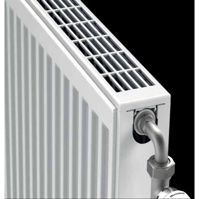 Henrad Compact all in radiateur a panneaux 30x140cm type 22 1375watt 4 connexions acier blanc brillant