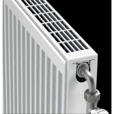 Henrad Compact All In radiateur panneau 90x70cm type 21 1318watt 4 raccordements Acier Blanc Brillant